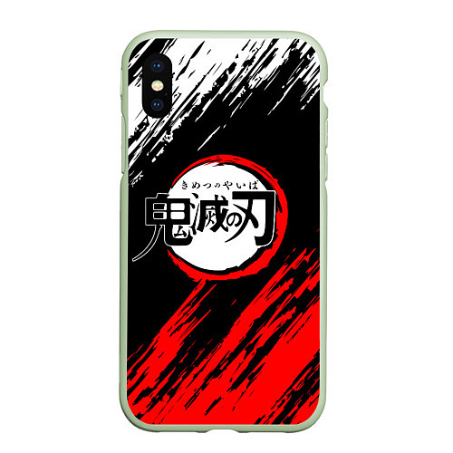 Чехол iPhone XS Max матовый KIMETSU NO YAIBA / 3D-Салатовый – фото 1