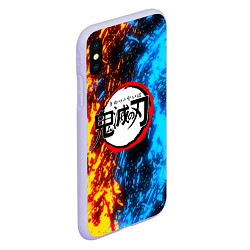 Чехол iPhone XS Max матовый KIMETSU NO YAIBA, цвет: 3D-светло-сиреневый — фото 2