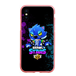 Чехол iPhone XS Max матовый Brawl Stars LEON