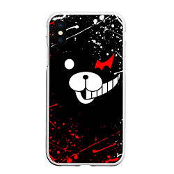 Чехол iPhone XS Max матовый MONOKUMA, цвет: 3D-белый