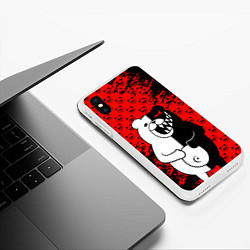 Чехол iPhone XS Max матовый MONOKUMA, цвет: 3D-белый — фото 2