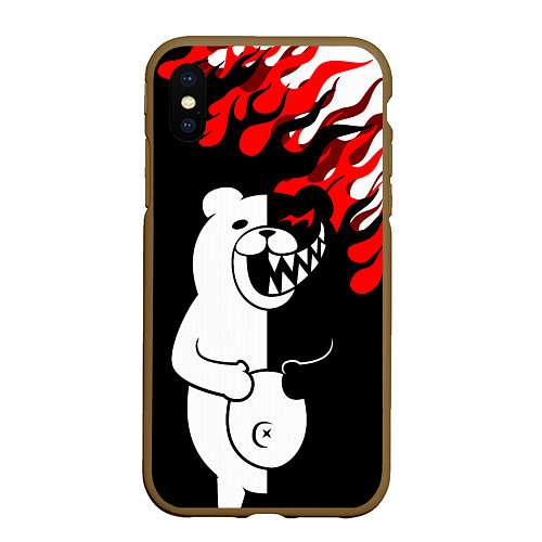 Чехол iPhone XS Max матовый MONOKUMA / 3D-Коричневый – фото 1