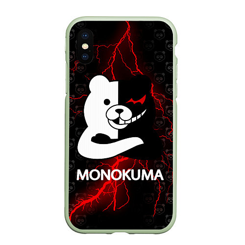 Чехол iPhone XS Max матовый MONOKUMA / 3D-Салатовый – фото 1