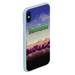 Чехол iPhone XS Max матовый Terraria, цвет: 3D-голубой — фото 2