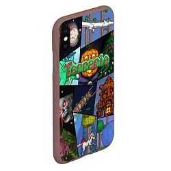 Чехол iPhone XS Max матовый Terraria, цвет: 3D-коричневый — фото 2