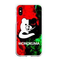 Чехол iPhone XS Max матовый MONOKUMA, цвет: 3D-белый