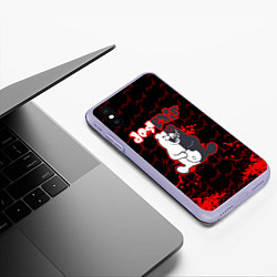 Чехол iPhone XS Max матовый MONOKUMA, цвет: 3D-светло-сиреневый — фото 2