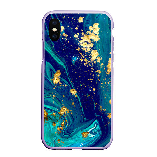 Чехол iPhone XS Max матовый Краски / 3D-Светло-сиреневый – фото 1