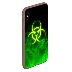 Чехол iPhone XS Max матовый BIOHAZARD, цвет: 3D-коричневый — фото 2