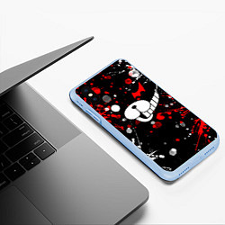 Чехол iPhone XS Max матовый MONOKUMA, цвет: 3D-голубой — фото 2