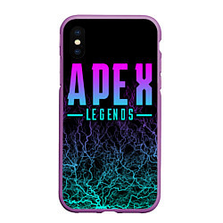 Чехол iPhone XS Max матовый Apex Legends, цвет: 3D-фиолетовый