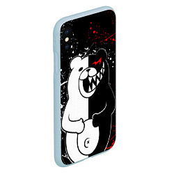 Чехол iPhone XS Max матовый MONOKUMA, цвет: 3D-голубой — фото 2