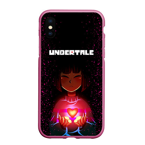 Чехол iPhone XS Max матовый UNDERTALE FRISK / 3D-Малиновый – фото 1