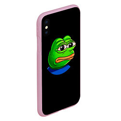 Чехол iPhone XS Max матовый Frog, цвет: 3D-розовый — фото 2