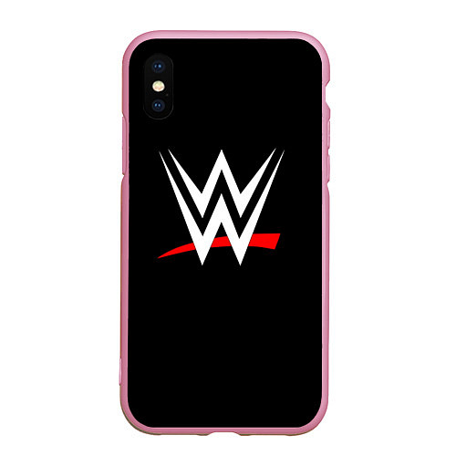 Чехол iPhone XS Max матовый WWE / 3D-Розовый – фото 1