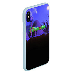 Чехол iPhone XS Max матовый TERRARIA, цвет: 3D-голубой — фото 2