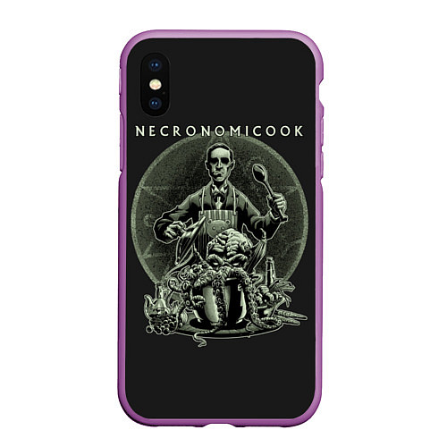 Чехол iPhone XS Max матовый Cthulhu / 3D-Фиолетовый – фото 1