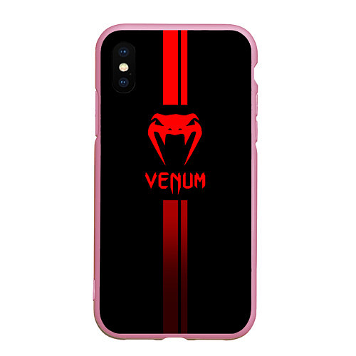 Чехол iPhone XS Max матовый Venum / 3D-Розовый – фото 1