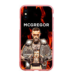 Чехол iPhone XS Max матовый CONOR McGREGOR, цвет: 3D-баблгам