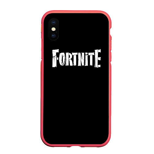 Чехол iPhone XS Max матовый Fortnite / 3D-Красный – фото 1