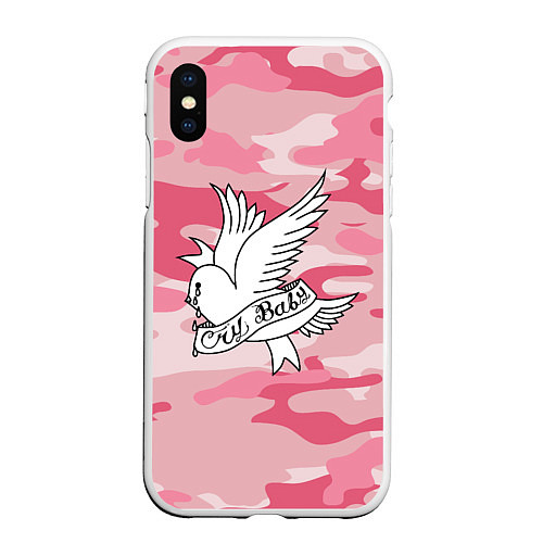 Чехол iPhone XS Max матовый LIL PEEP CRY BABY / 3D-Белый – фото 1