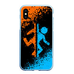 Чехол iPhone XS Max матовый PORTAL, цвет: 3D-голубой