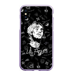 Чехол iPhone XS Max матовый LIL PEEP, цвет: 3D-светло-сиреневый