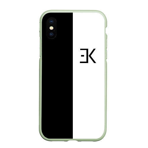 Чехол iPhone XS Max матовый ЕГОР КРИД / 3D-Салатовый – фото 1