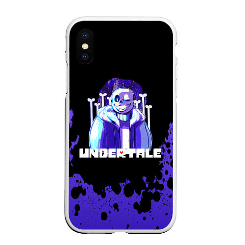 Чехол iPhone XS Max матовый UNDERTALE / 3D-Белый – фото 1