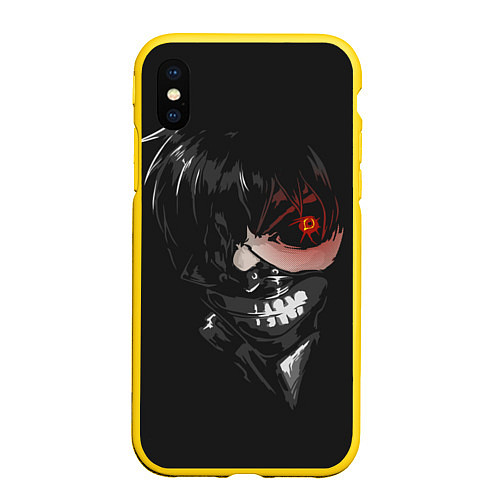 Чехол iPhone XS Max матовый Tokyo Ghoul / 3D-Желтый – фото 1