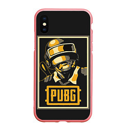 Чехол iPhone XS Max матовый PUBG, цвет: 3D-баблгам