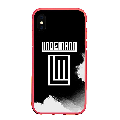 Чехол iPhone XS Max матовый LINDEMANN / 3D-Красный – фото 1