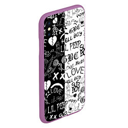 Чехол iPhone XS Max матовый LIL PEEP LOGOBOMBING, цвет: 3D-фиолетовый — фото 2