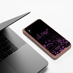Чехол iPhone XS Max матовый LIL PEEP, цвет: 3D-коричневый — фото 2