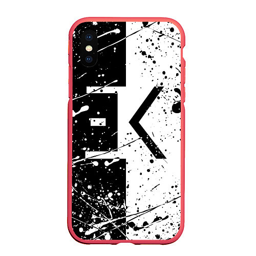 Чехол iPhone XS Max матовый ЕГОР КРИД / 3D-Красный – фото 1