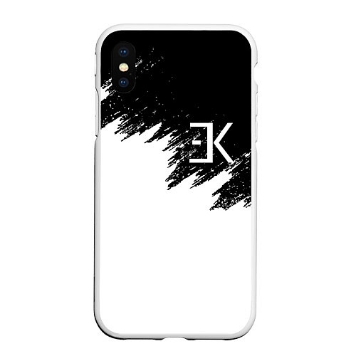 Чехол iPhone XS Max матовый ЕГОР КРИД / 3D-Белый – фото 1