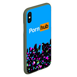 Чехол iPhone XS Max матовый PornHub, цвет: 3D-темно-зеленый — фото 2