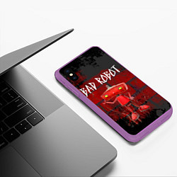 Чехол iPhone XS Max матовый Bad Robot, цвет: 3D-фиолетовый — фото 2