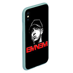 Чехол iPhone XS Max матовый Eminem, цвет: 3D-мятный — фото 2