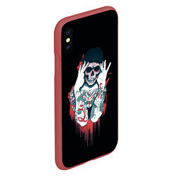 Чехол iPhone XS Max матовый Tatto Girls, цвет: 3D-красный — фото 2