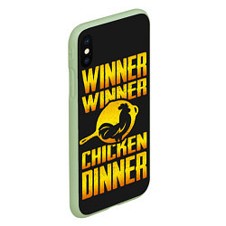 Чехол iPhone XS Max матовый Winner Chicken Dinner, цвет: 3D-салатовый — фото 2