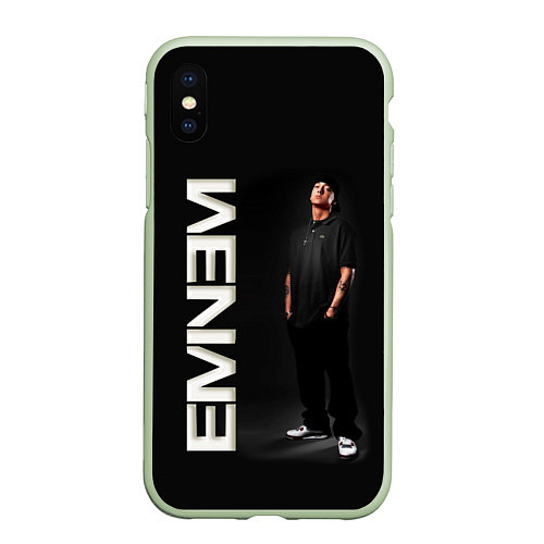 Чехол iPhone XS Max матовый EMINEM / 3D-Салатовый – фото 1
