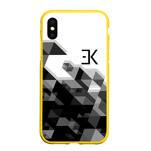 Чехол iPhone XS Max матовый ЕГОР КРИД / 3D-Желтый – фото 1
