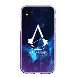 Чехол iPhone XS Max матовый Assassin’s Creed, цвет: 3D-сиреневый