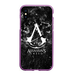 Чехол iPhone XS Max матовый Assassin’s Creed, цвет: 3D-фиолетовый