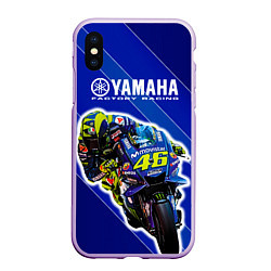 Чехол iPhone XS Max матовый Valentino Rossi, цвет: 3D-сиреневый