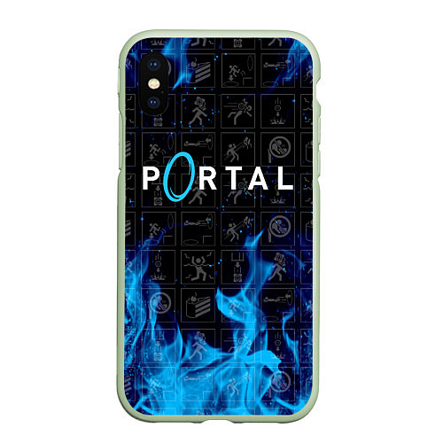 Чехол iPhone XS Max матовый PORTAL / 3D-Салатовый – фото 1