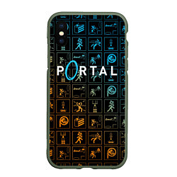 Чехол iPhone XS Max матовый PORTAL, цвет: 3D-темно-зеленый