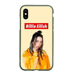 Чехол iPhone XS Max матовый BILLIE EILISH, цвет: 3D-темно-зеленый