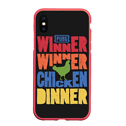 Чехол iPhone XS Max матовый Winner Chicken Dinner
